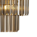NL89809 Vienna 19 Light 5 Tier Round Pendant Brass Smoked