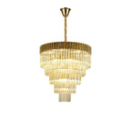 NL89819 Vienna 19 Light 5 Tier Round Pendant Brass Cognac
