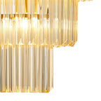 NL89819 Vienna 19 Light 5 Tier Round Pendant Brass Cognac