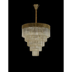 NL89819 Vienna 19 Light 5 Tier Round Pendant Brass Cognac
