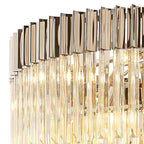 NL89829 Vienna 19 Light 5 Tier Round Pendant Polished Nickel Cognac