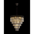 NL89849 Vienna 19 Light 5 Tier Round Pendant Matt Black Smoked