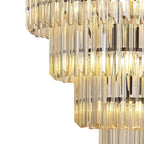 NL89859 Vienna 19 Light 5 Tier Round Pendant Matt Black Cognac