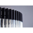 NL89859 Vienna 19 Light 5 Tier Round Pendant Matt Black Cognac