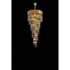 NL89869 Vienna 23 Light 5 Tier Round Pendant Brass Smoked