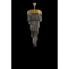 NL89869 Vienna 23 Light 5 Tier Round Pendant Brass Smoked