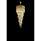 NL89879 Vienna 23 Light 5 Tier Round Pendant Brass Cognac