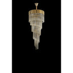 NL89879 Vienna 23 Light 5 Tier Round Pendant Brass Cognac