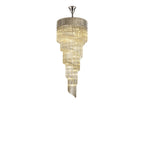 NL89889 Vienna 23 Light 5 Tier Round Pendant Polished Nickel Cognac