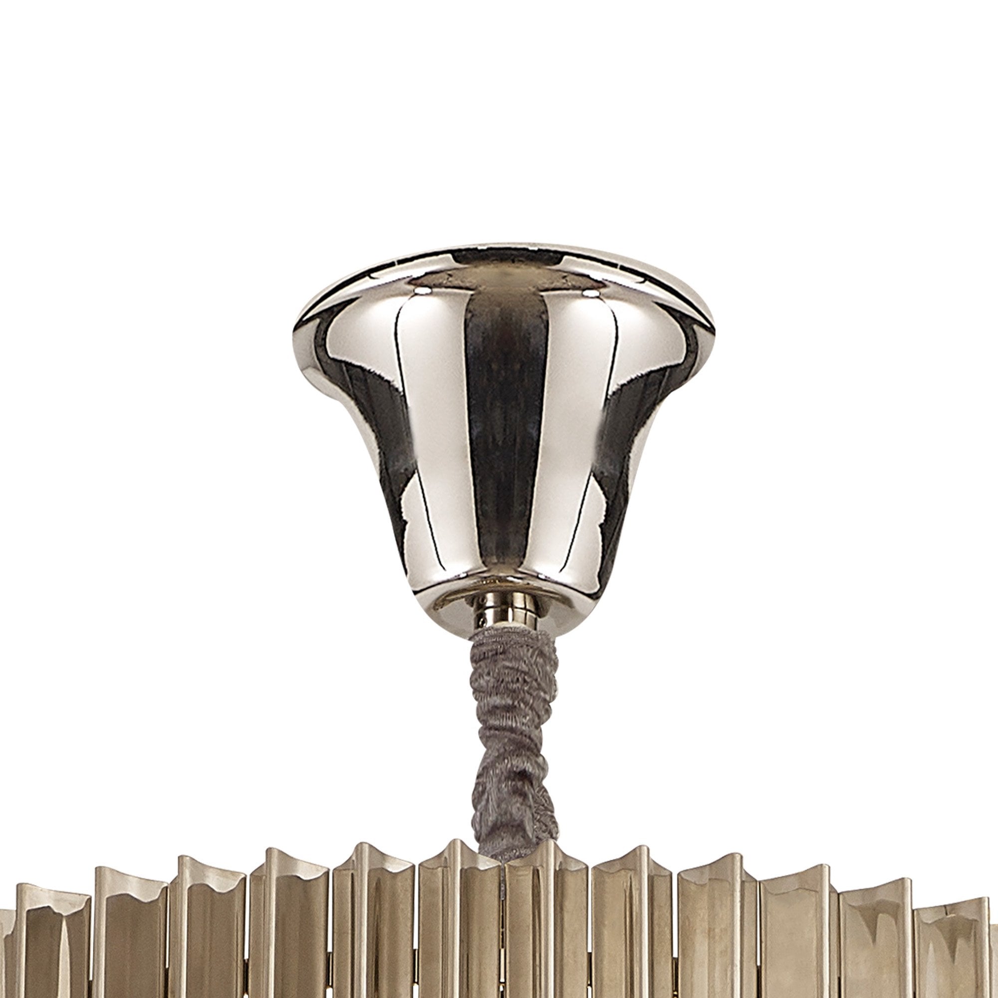 NL89889 Vienna 23 Light 5 Tier Round Pendant Polished Nickel Cognac
