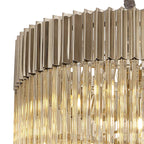 NL89889 Vienna 23 Light 5 Tier Round Pendant Polished Nickel Cognac