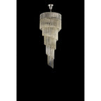 NL89889 Vienna 23 Light 5 Tier Round Pendant Polished Nickel Cognac