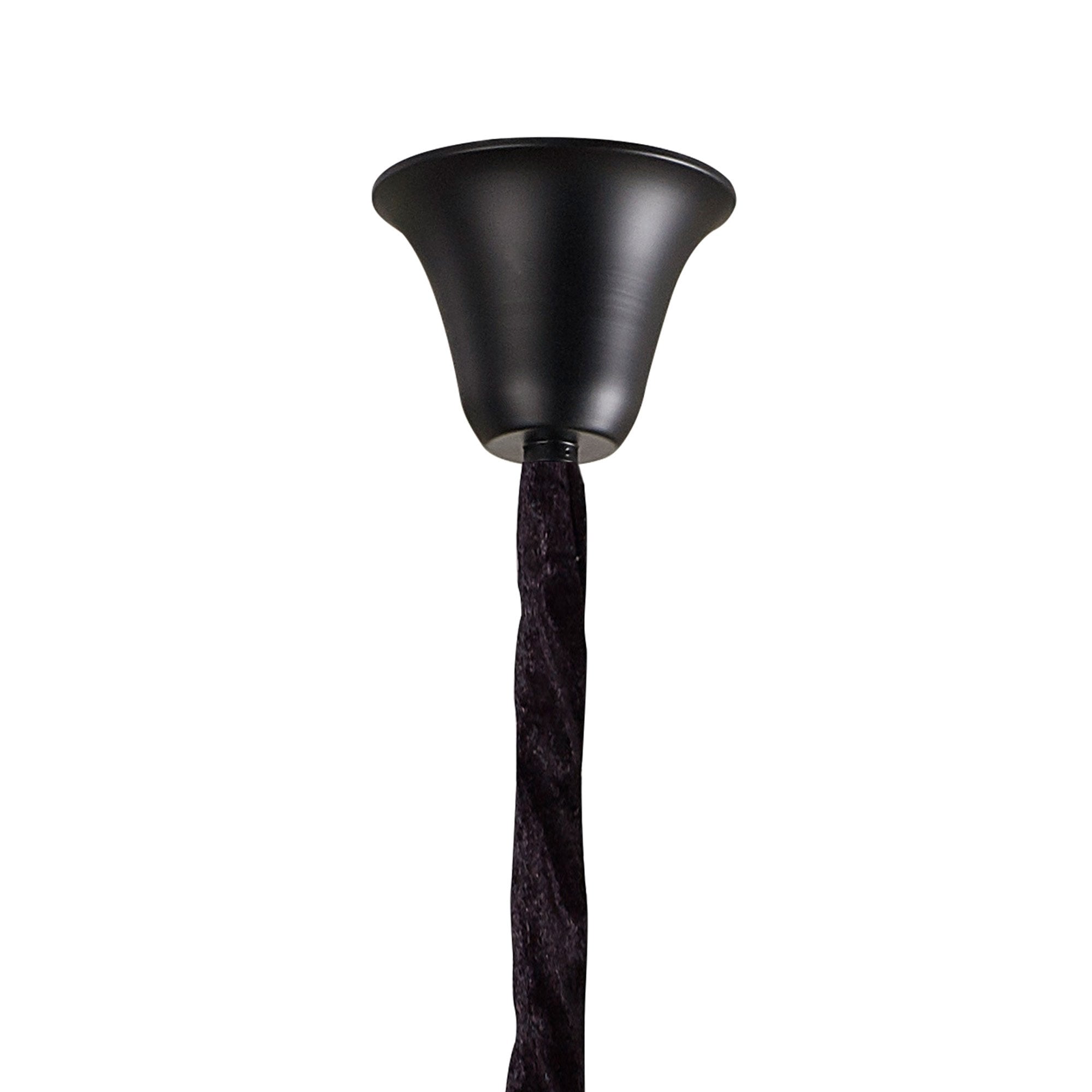 NL89909 Vienna 23 Light 5 Tier Round Pendant Matt Black Smoked