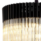 NL89919 Vienna 23 Light 5 Tier Round Pendant Matt Black Cognac