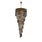 NL89929 Vienna 31 Light 7 Tier Round Pendant Brass Smoked