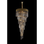 NL89929 Vienna 31 Light 7 Tier Round Pendant Brass Smoked