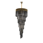 NL89929 Vienna 31 Light 7 Tier Round Pendant Brass Smoked