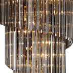 NL89929 Vienna 31 Light 7 Tier Round Pendant Brass Smoked