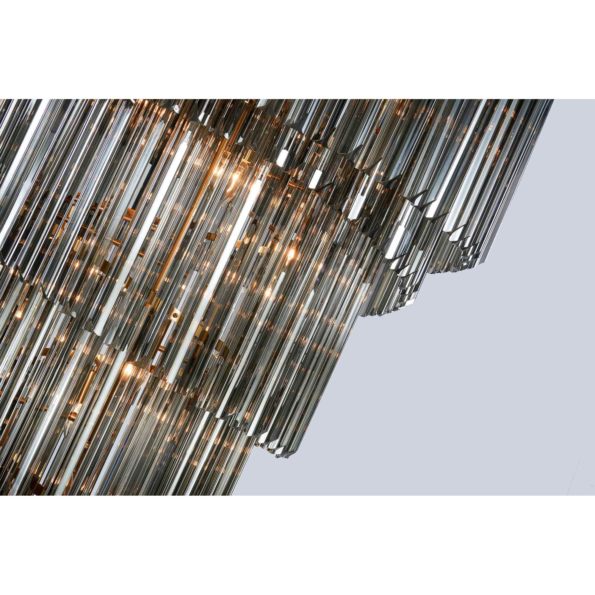 NL89929 Vienna 31 Light 7 Tier Round Pendant Brass Smoked