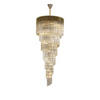 NL89939 Vienna 31 Light 7 Tier Round Pendant Brass Cognac