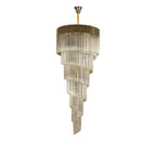 NL89939 Vienna 31 Light 7 Tier Round Pendant Brass Cognac
