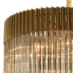 NL89939 Vienna 31 Light 7 Tier Round Pendant Brass Cognac