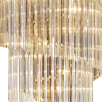 NL89939 Vienna 31 Light 7 Tier Round Pendant Brass Cognac