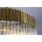 NL89939 Vienna 31 Light 7 Tier Round Pendant Brass Cognac