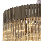 NL89949 Vienna 31 Light 7 Tier Round Pendant Polished Nickel Cognac