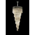 NL89949 Vienna 31 Light 7 Tier Round Pendant Polished Nickel Cognac