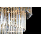 NL89949 Vienna 31 Light 7 Tier Round Pendant Polished Nickel Cognac