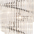 NL89959 Vienna 31 Light 7 Tier Round Pendant Matt Black Clear