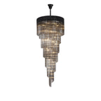 NL89969 Vienna 31 Light 7 Tier Round Pendant Matt Black Smoked