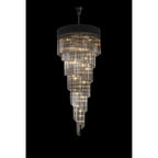 NL89969 Vienna 31 Light 7 Tier Round Pendant Matt Black Smoked