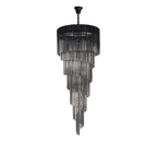 NL89969 Vienna 31 Light 7 Tier Round Pendant Matt Black Smoked