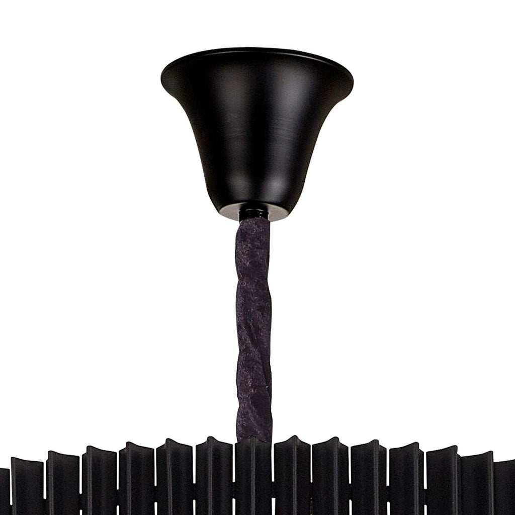 NL89969 Vienna 31 Light 7 Tier Round Pendant Matt Black Smoked