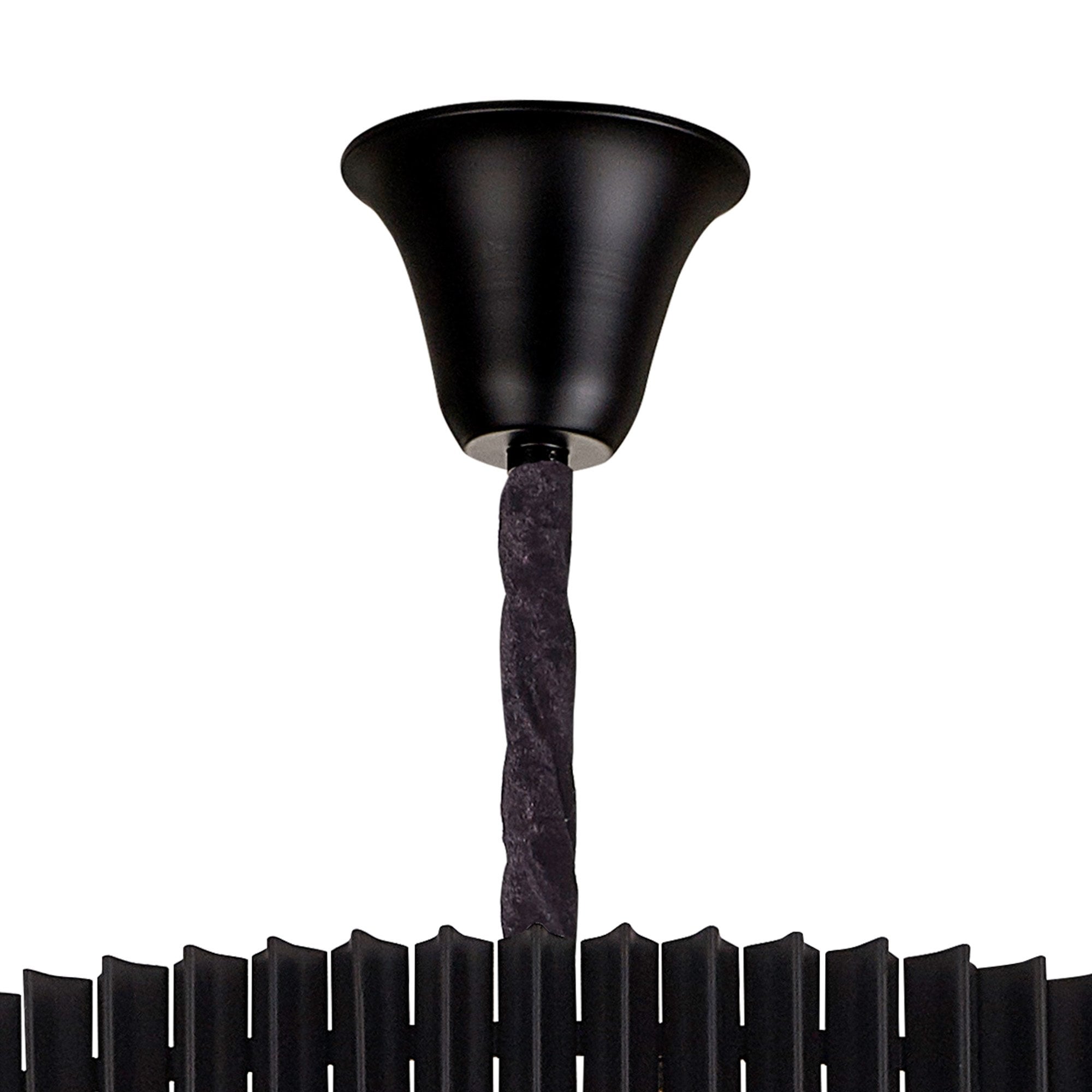 NL89969 Vienna 31 Light 7 Tier Round Pendant Matt Black Smoked