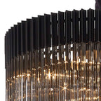 NL89969 Vienna 31 Light 7 Tier Round Pendant Matt Black Smoked