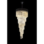 NL89979 Vienna 31 Light 7 Tier Round Pendant Matt Black Cognac