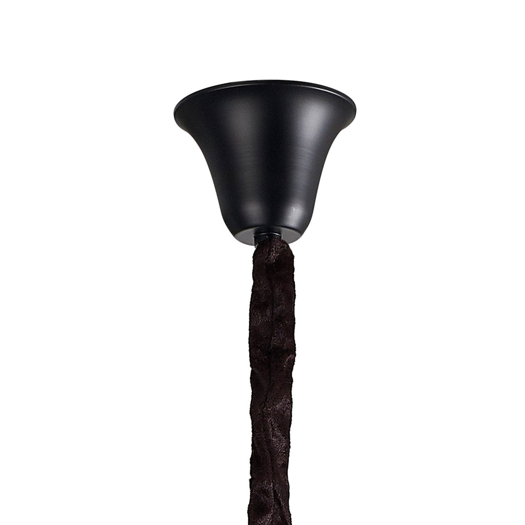 NL89979 Vienna 31 Light 7 Tier Round Pendant Matt Black Cognac