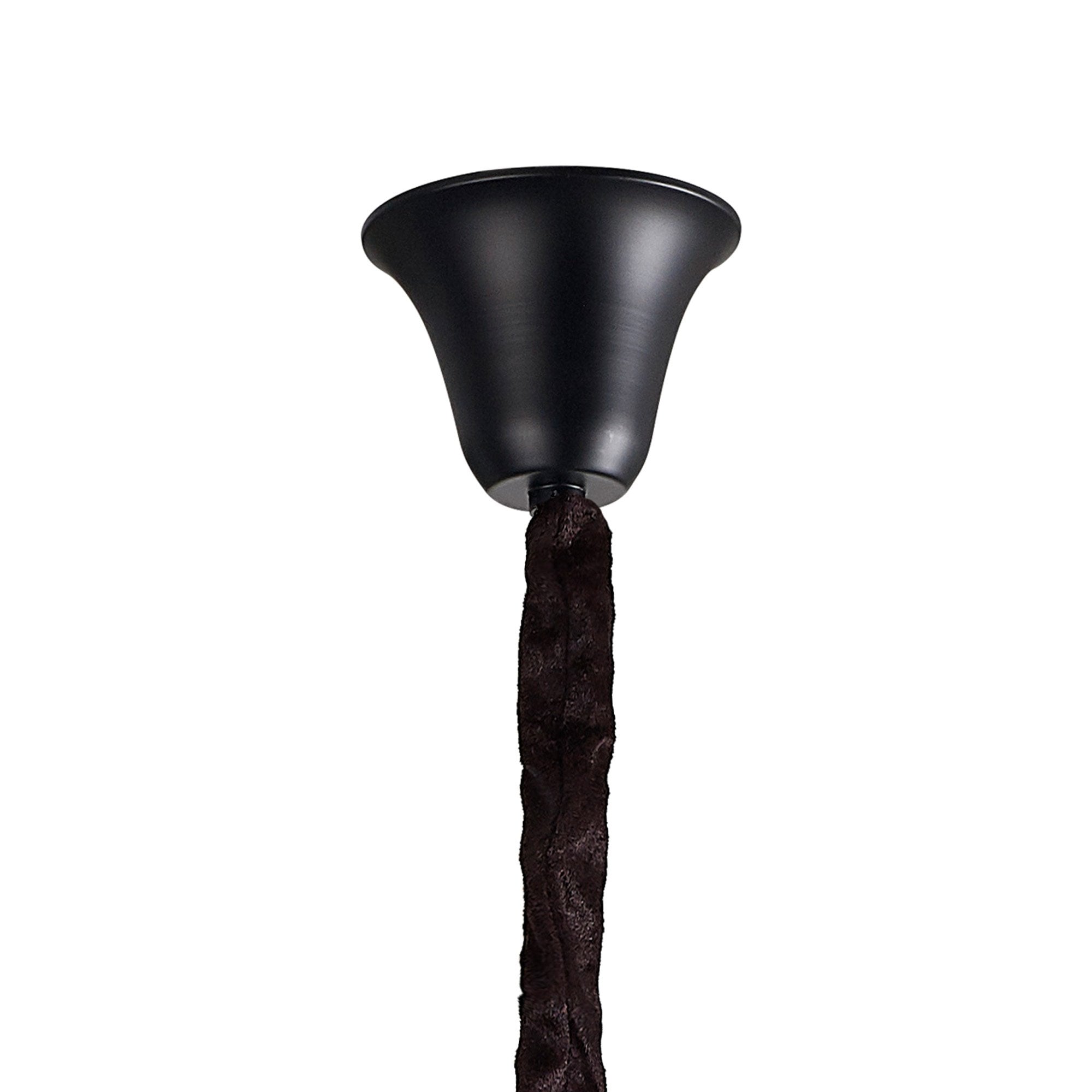 NL89979 Vienna 31 Light 7 Tier Round Pendant Matt Black Cognac