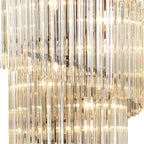 NL89979 Vienna 31 Light 7 Tier Round Pendant Matt Black Cognac