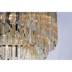 NL89979 Vienna 31 Light 7 Tier Round Pendant Matt Black Cognac