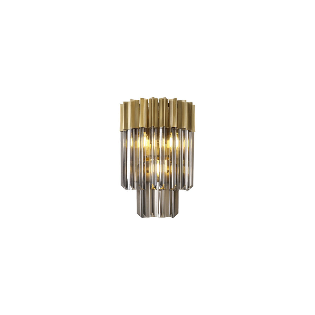 NL89989 Vienna 3 Light Wall Light Brass Smoked