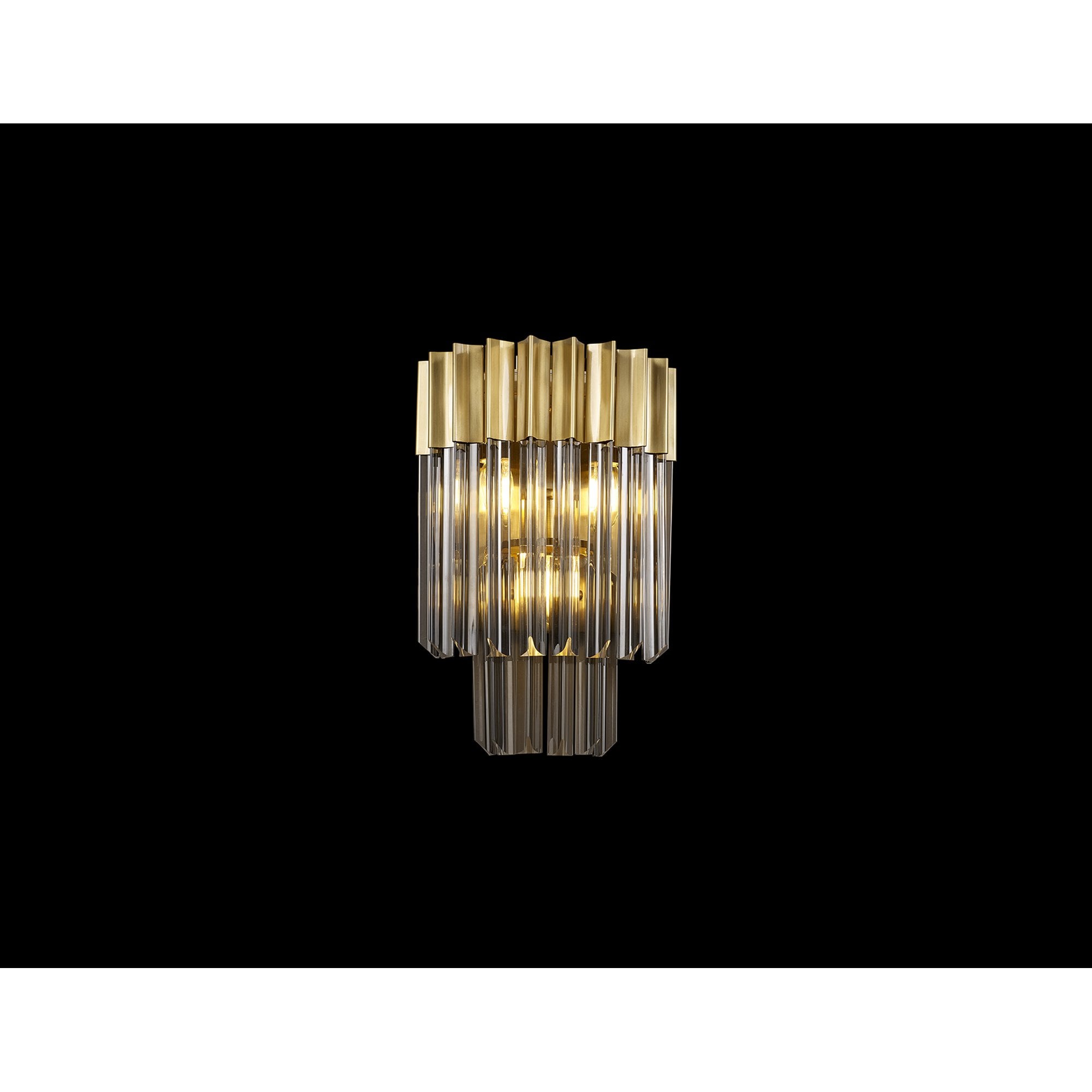 NL89989 Vienna 3 Light Wall Light Brass Smoked