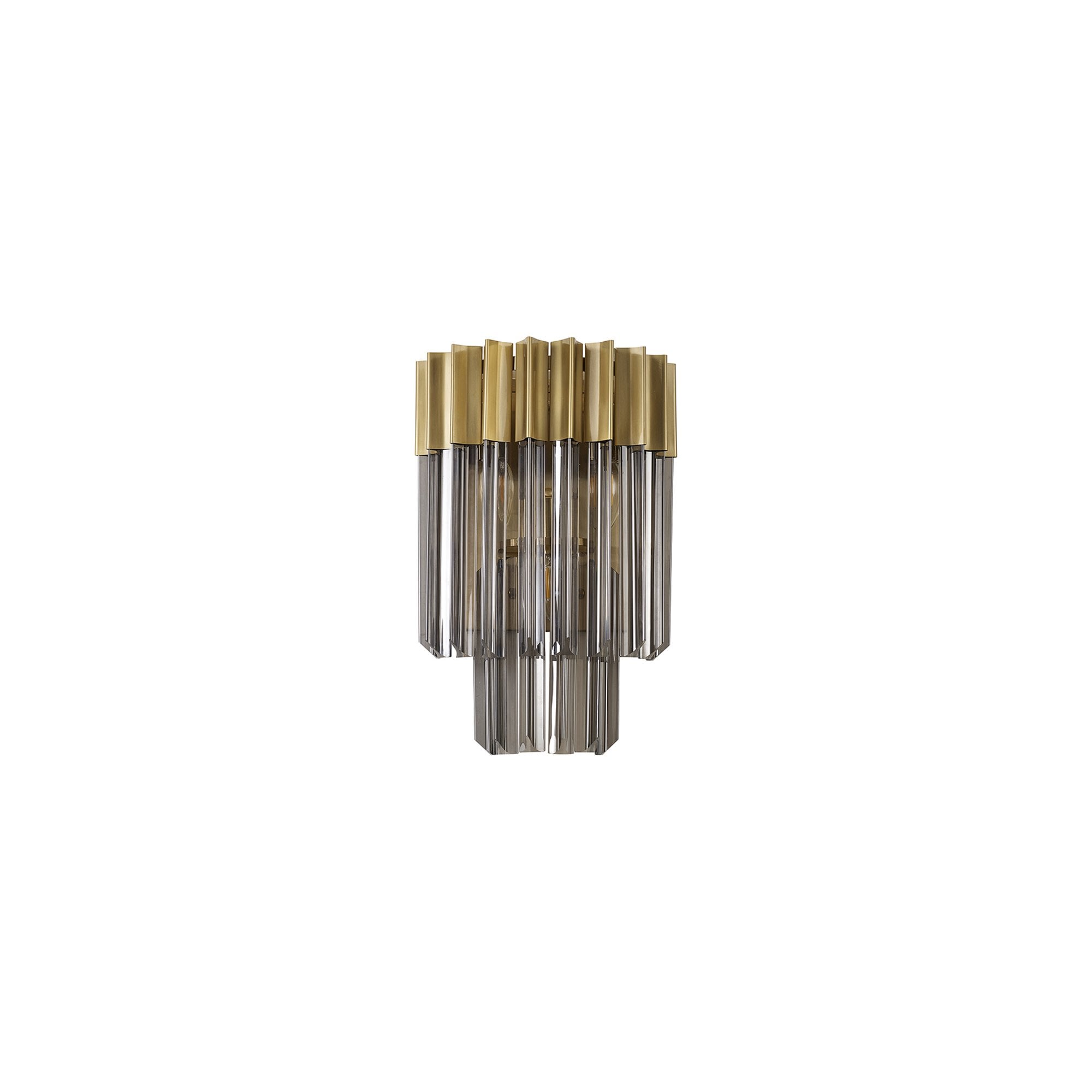 NL89989 Vienna 3 Light Wall Light Brass Smoked