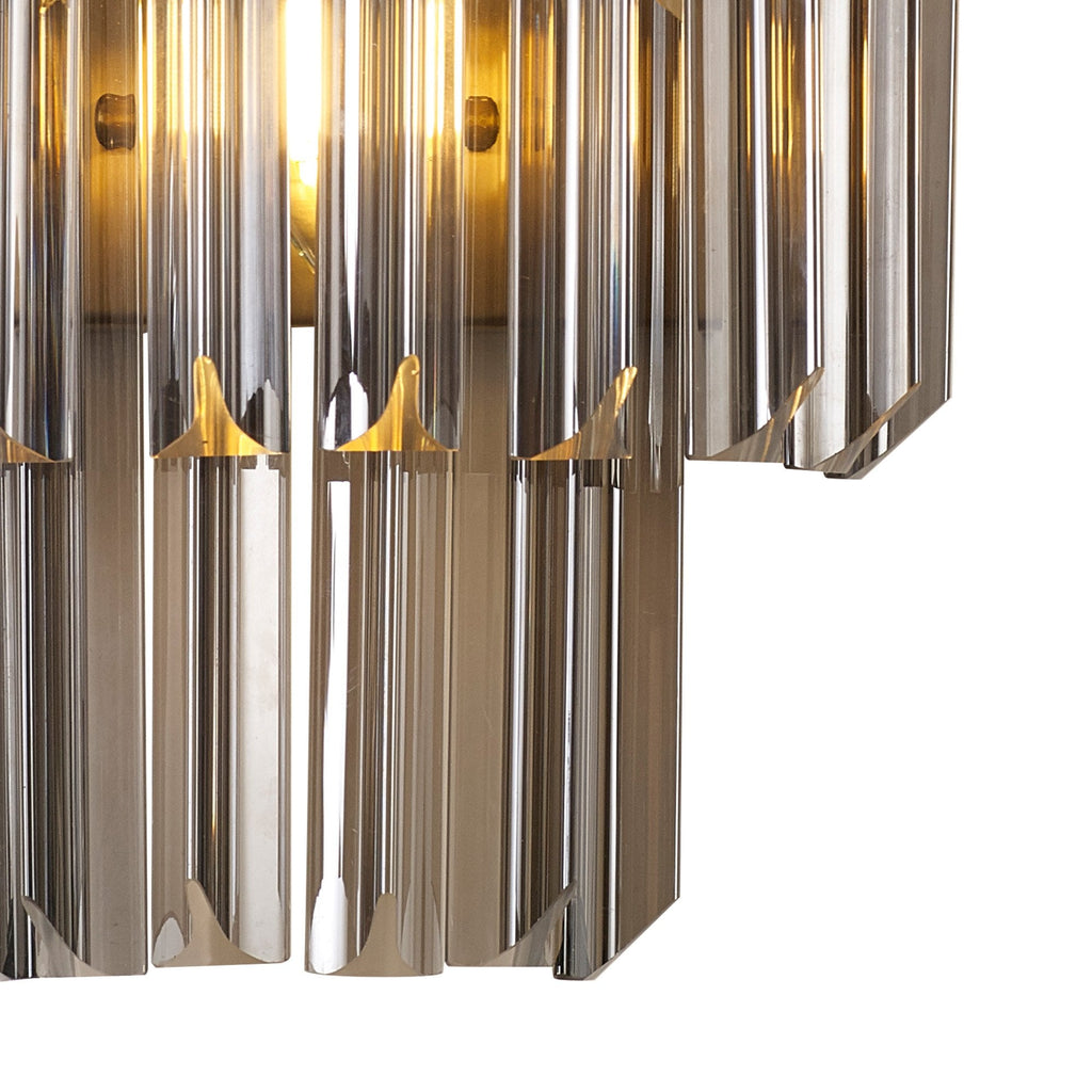 NL89989 Vienna 3 Light Wall Light Brass Smoked
