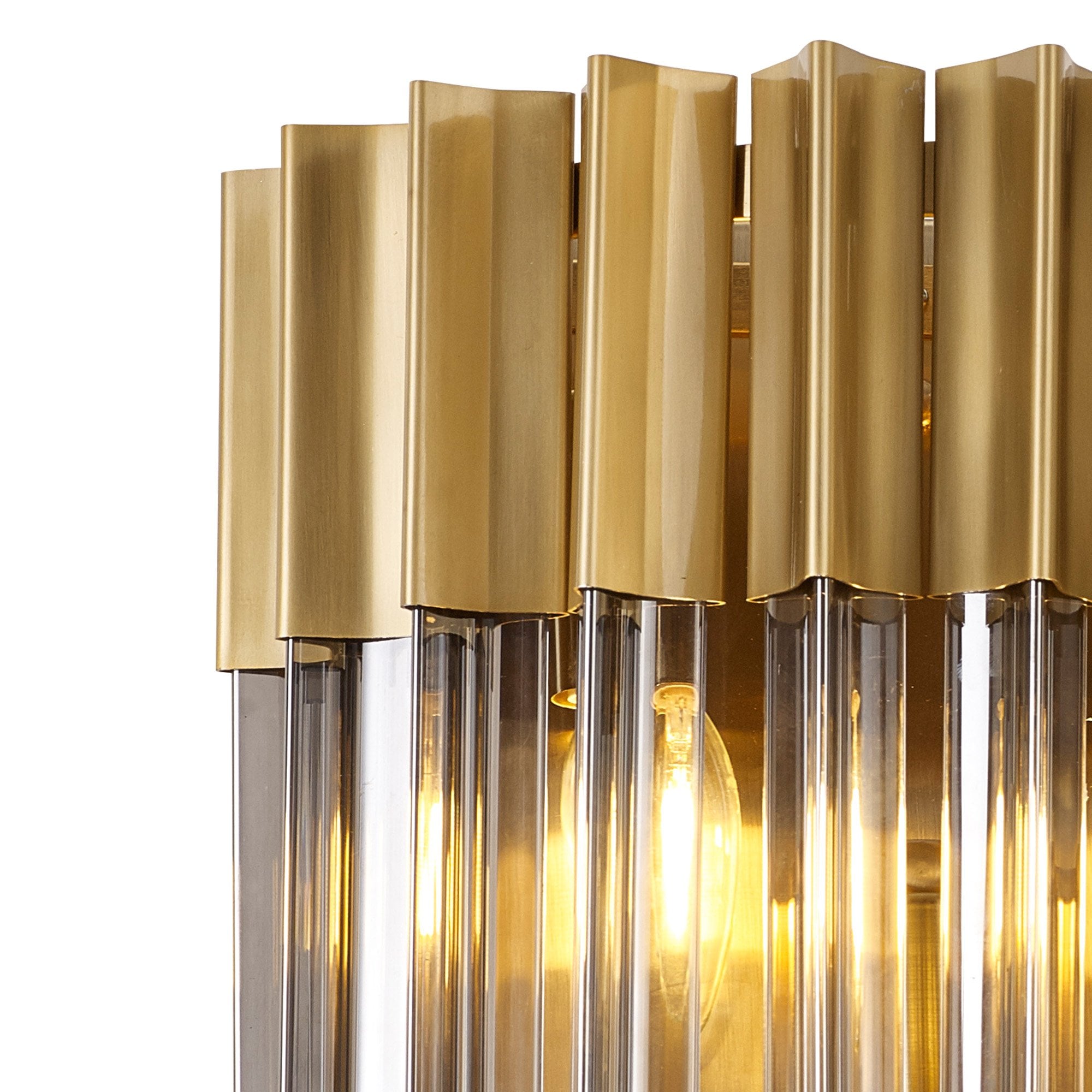NL89989 Vienna 3 Light Wall Light Brass Smoked