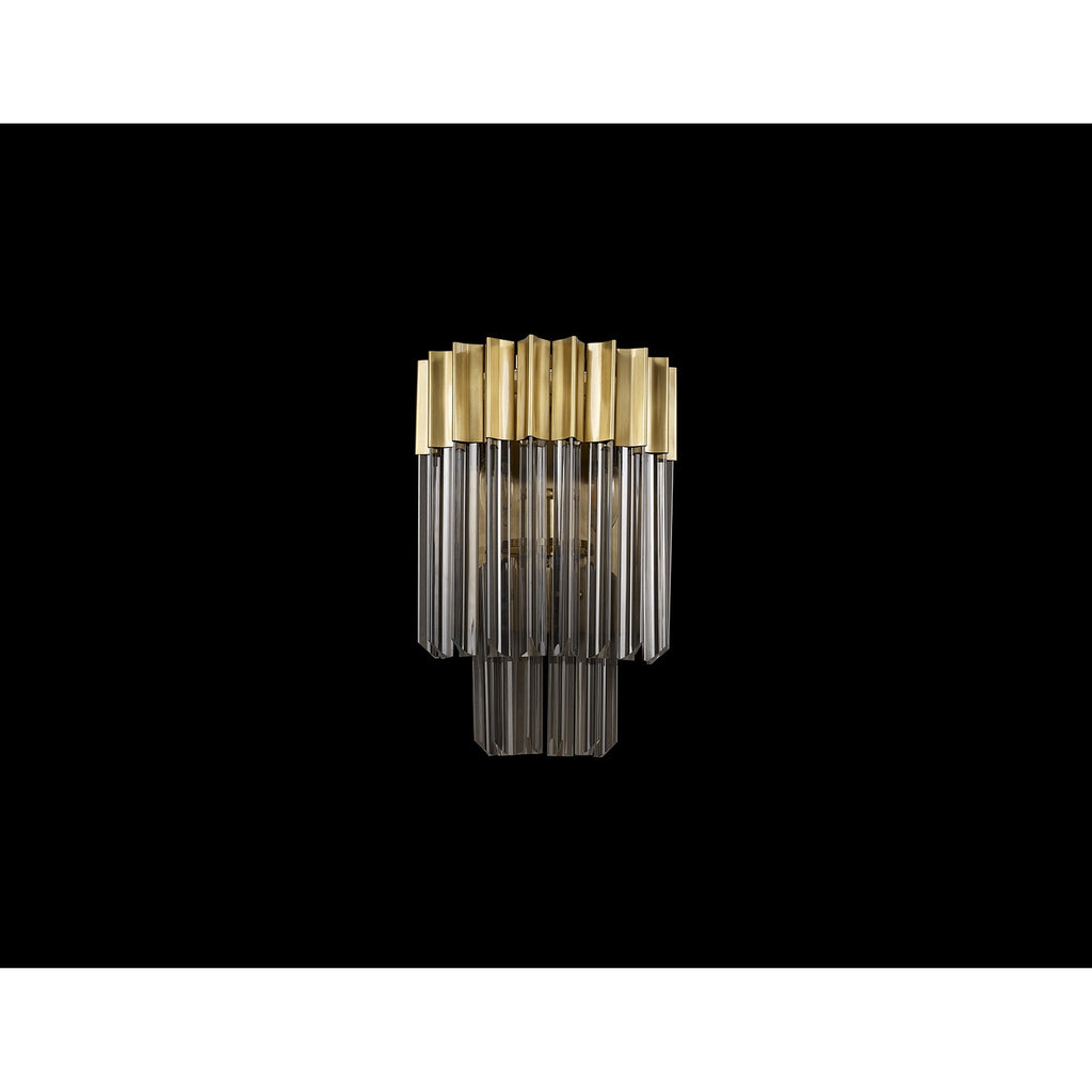 NL89989 Vienna 3 Light Wall Light Brass Smoked