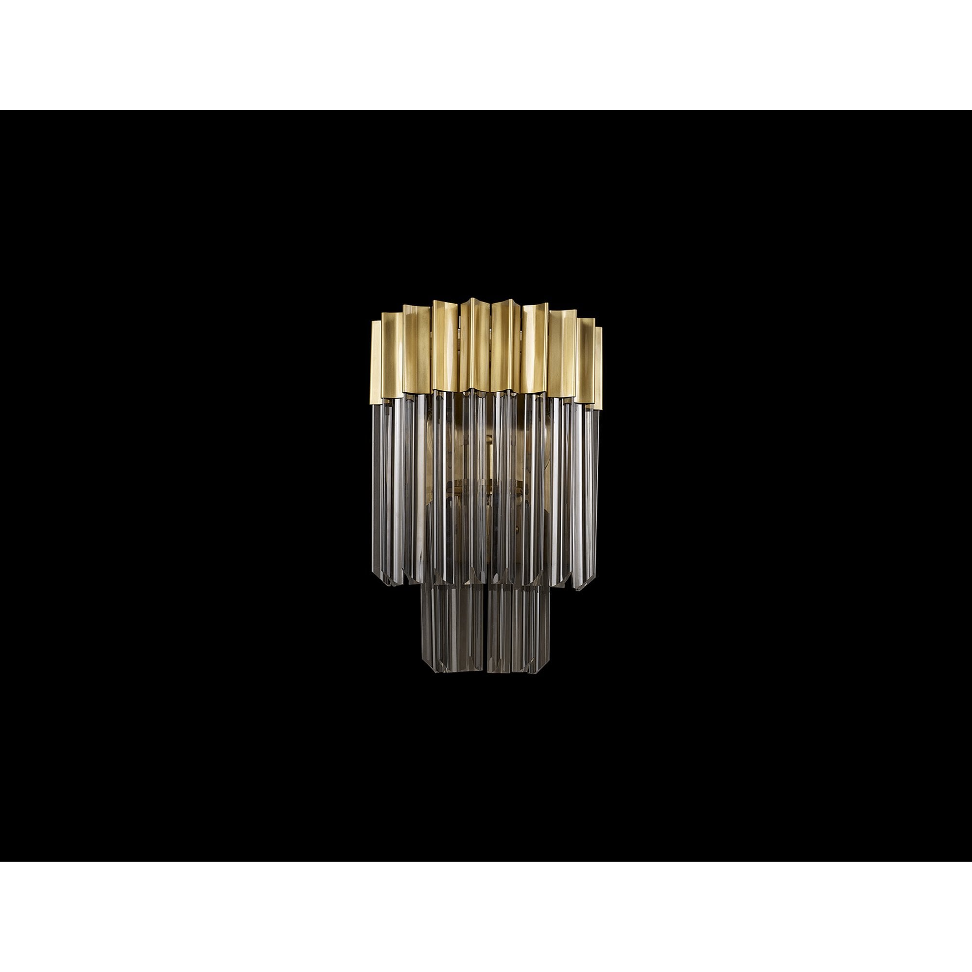 NL89989 Vienna 3 Light Wall Light Brass Smoked